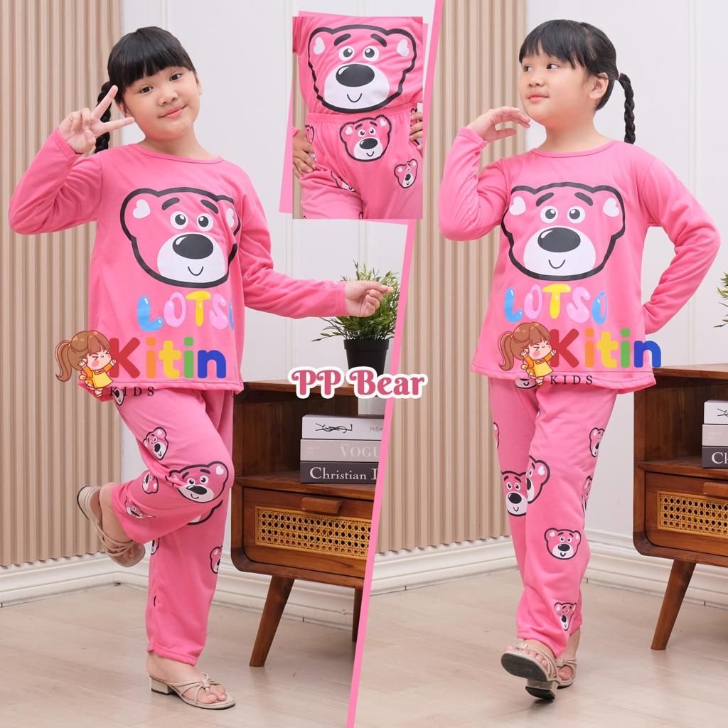 KITIN - SETELAN BAJU TIDUR DAN PIYAMA ANAK CEWEK/PEREMPUAN ABG JUMBO TANGGUNG 4-12 TAHUN MOTIF LOTSO