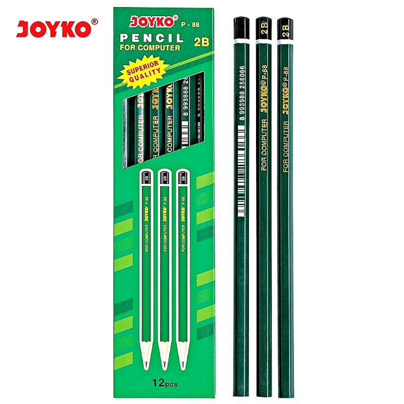 

PENSIL 2B JOYKO ISI PAK ISI 12 PCS/PENSIL 2B JOYKO P 88 KEMASAN 1 PAK 1 LUSIN