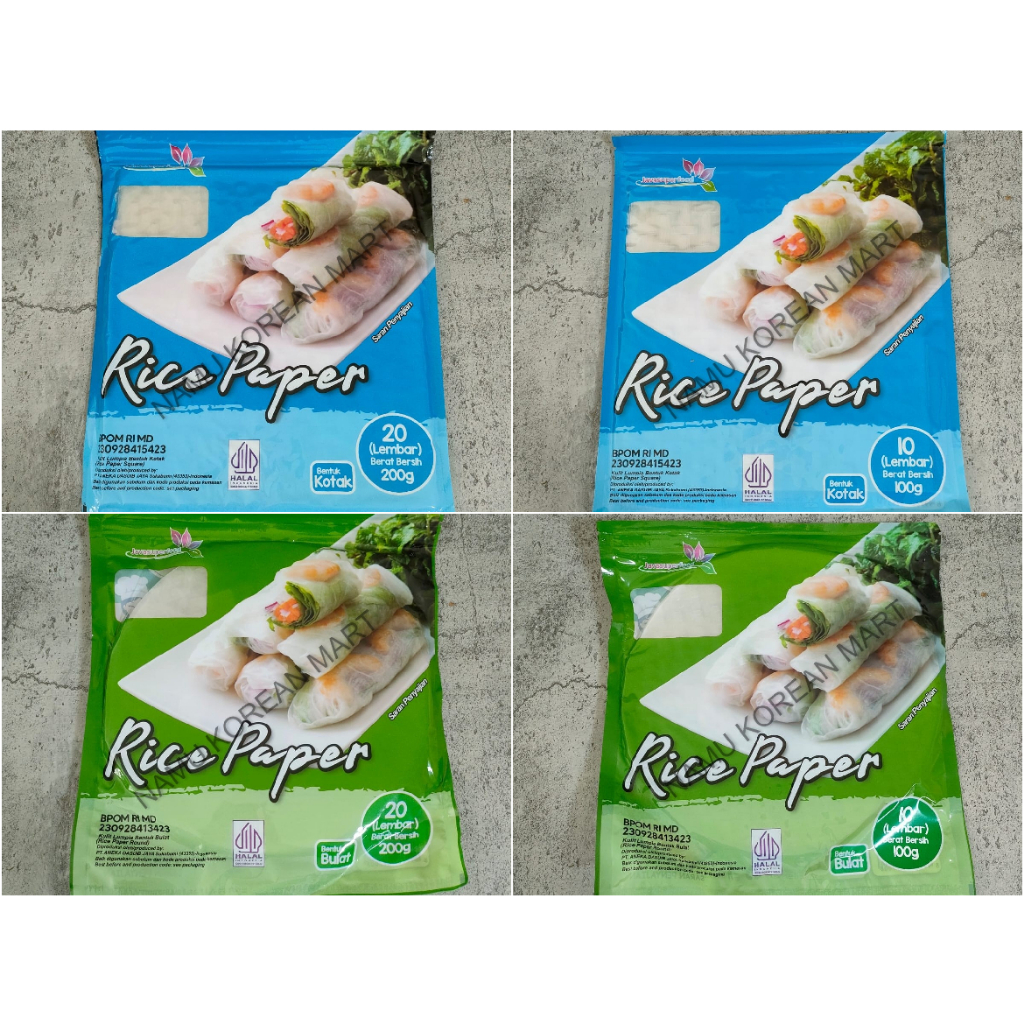 

Banh Trang Rice Paper 22cm / Rice Paper Bulat / Rice Papper Kotak / Kulit Lumpia Vietnam Spring Roll / Rice Papper