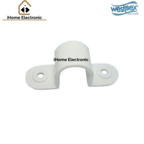 WESTPEX Klem Pipa 1/2" PVC Putih / Klem Pipa Conduit 20 mm Clamp Omega