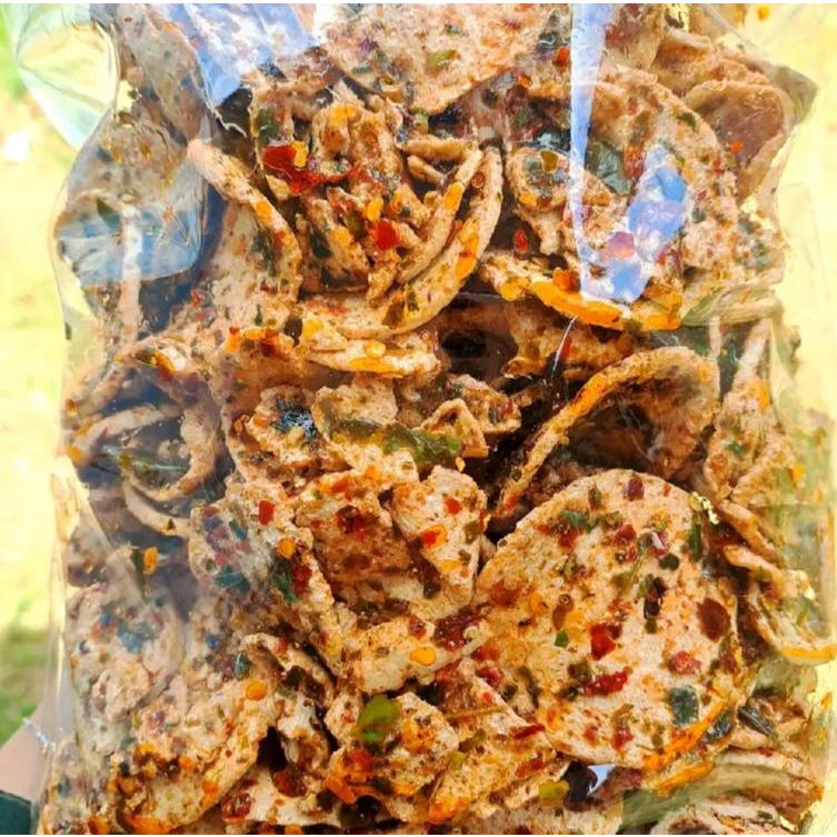 

Tomtomfood - Basreng Pipih Pedas Daun Jeruk 500 gram / Baso goreng Coin