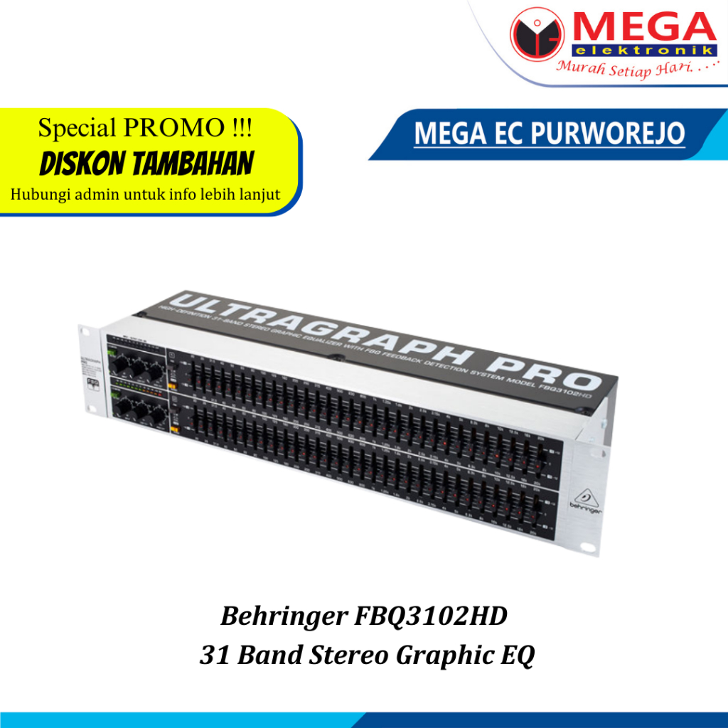 Behringer FBQ3102HD 31 Band Stereo Graphic EQ