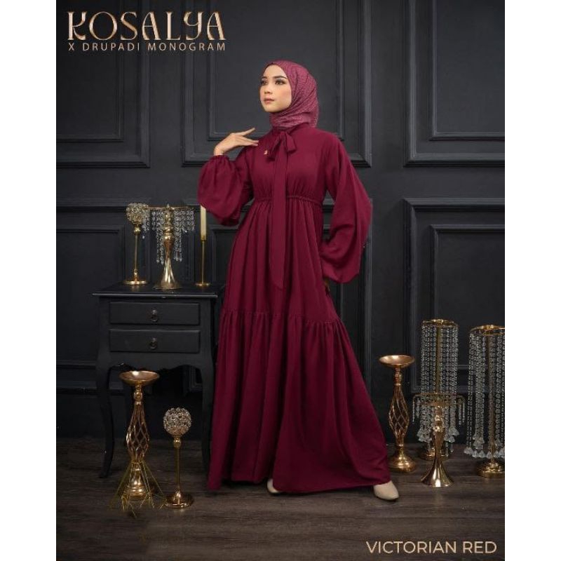 Gamis Ceruty Babydoll Polos Full Puring