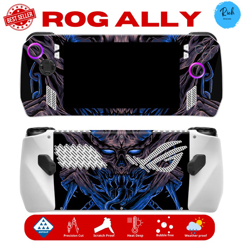 Garskin skin pelindung ROG ALLY Bisa custom gambar skull