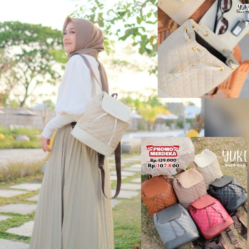 SHENONYM  Tas Ransel wanita kulit scarlet Yuki Back Bag By Shenonym. Tzyn Shop