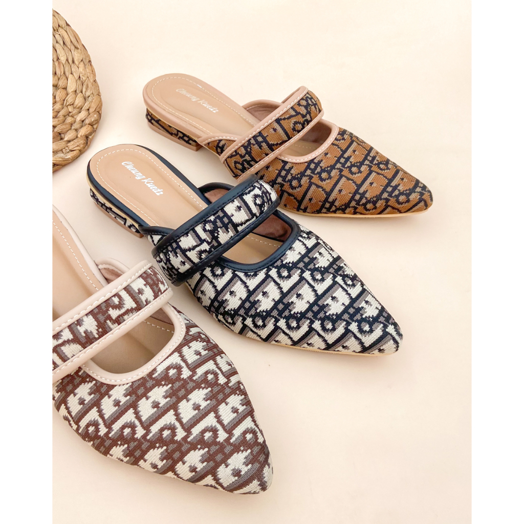 Sandal Mules Slop Strap Wanita ESTHER