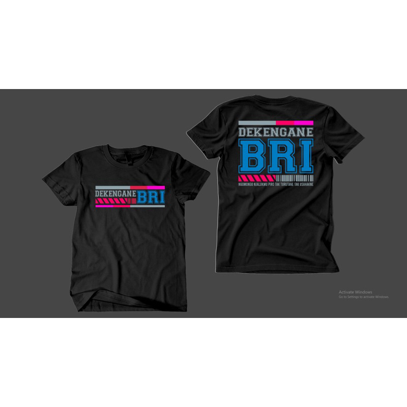 kaos dekengan Bri dekengan pusat
