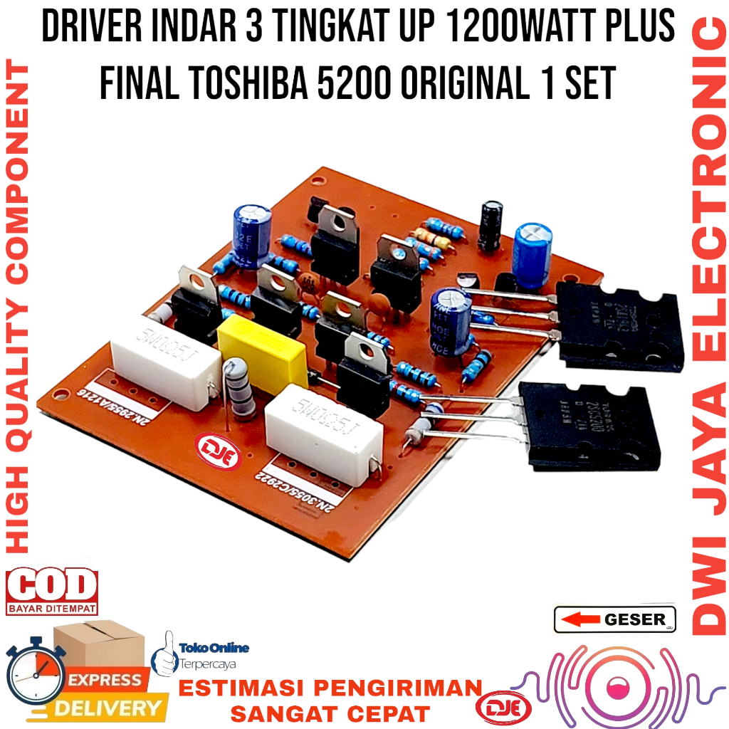 Driver 3 tingkat Indar Up 1200watt Plus Final Toshiba 5200 Original