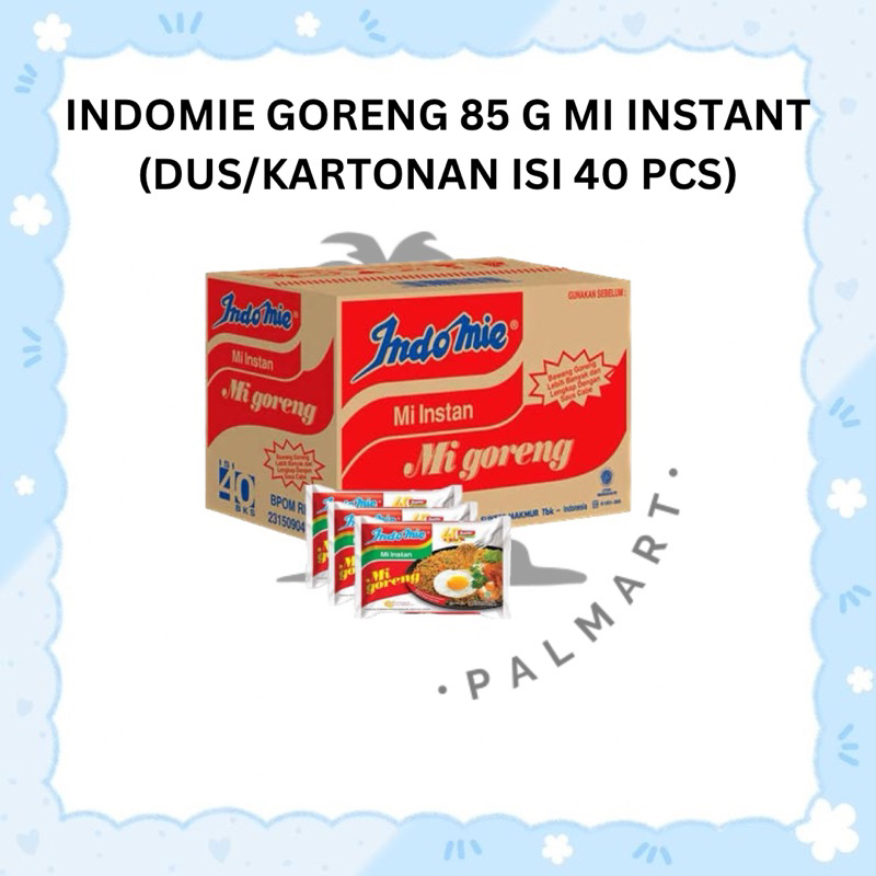 

INDOMIE GORENG 86gr 1 DUS ISI 40 PCS