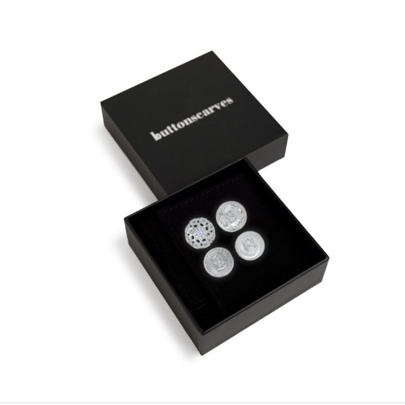 Petite Round Brooch /Bros Package Buttonscarves NEW