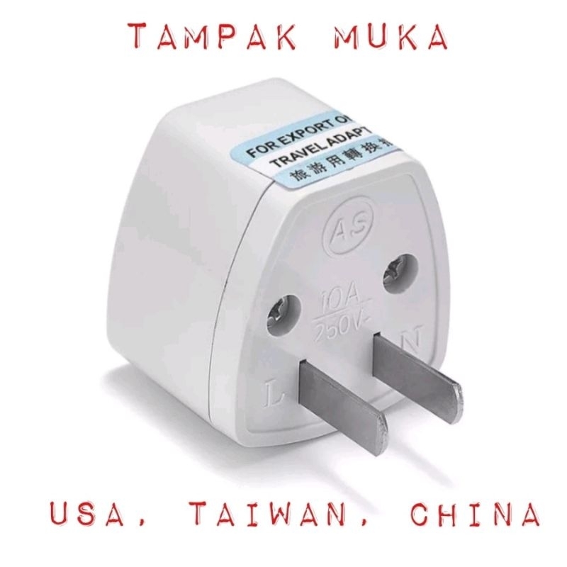 Colokan over steker JEPANG, TAIWAN dan USA Adapter Plug Japan USA Amerika Adapter Plug / Colokan Lis