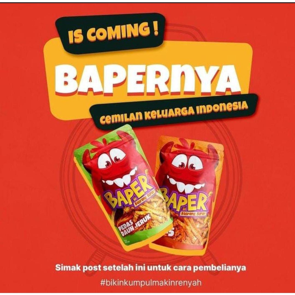 

Cemilan BAPER (Basreng suPer) cemilah keluarga murah