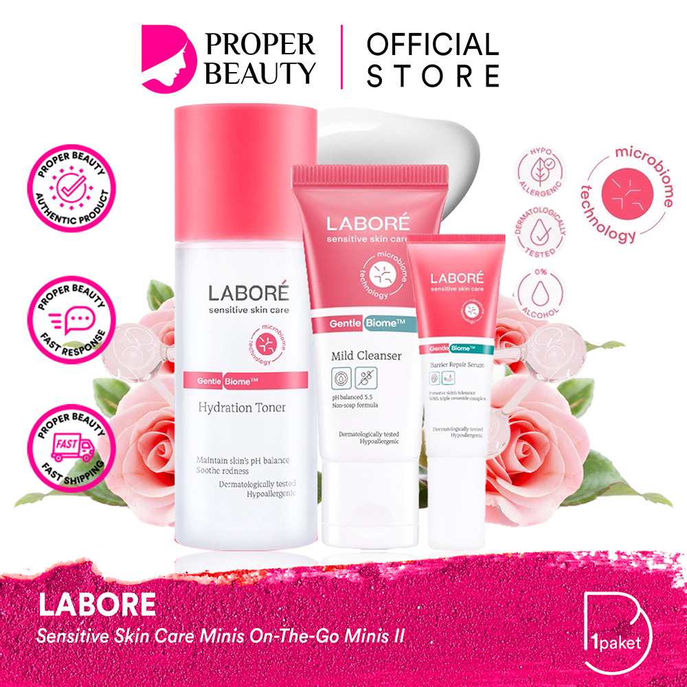 LABORE Sensitive Skin Care On The Go Minis II Indonesia / Trial Kit GentleBiome Mild Cleanser 15ml H