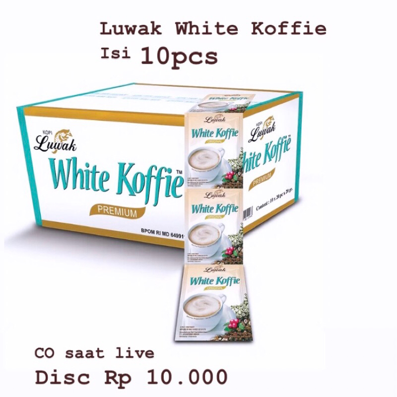 

Luwak White Koffie 1rtg isi 10sachet