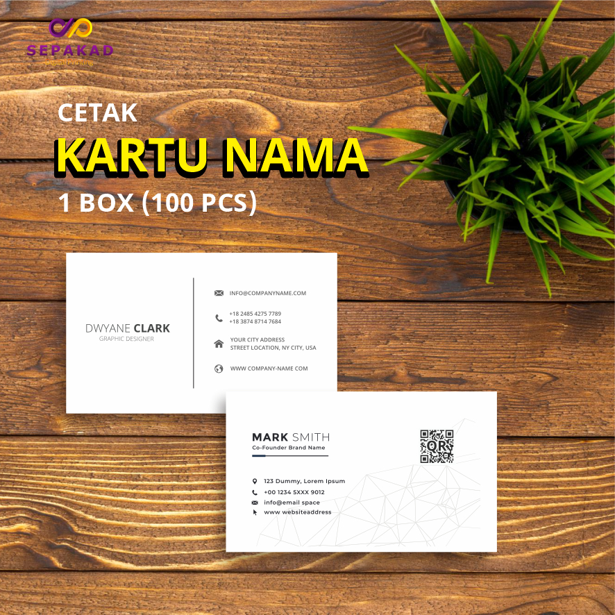 

1 BOX [ISI 100 pcs] Kartu Nama | Termurah