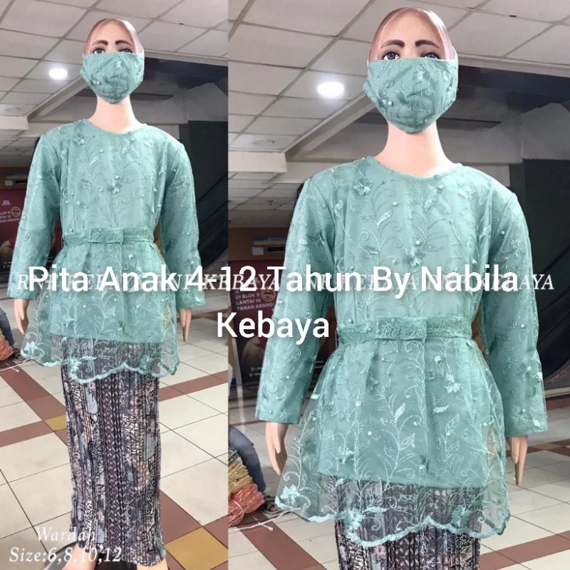 KEBAYA ANAK MODEL PITA BROKAT / SETELAN ANAK UMUR 4-12 TAHUN KEBAYA PESTA ANAK