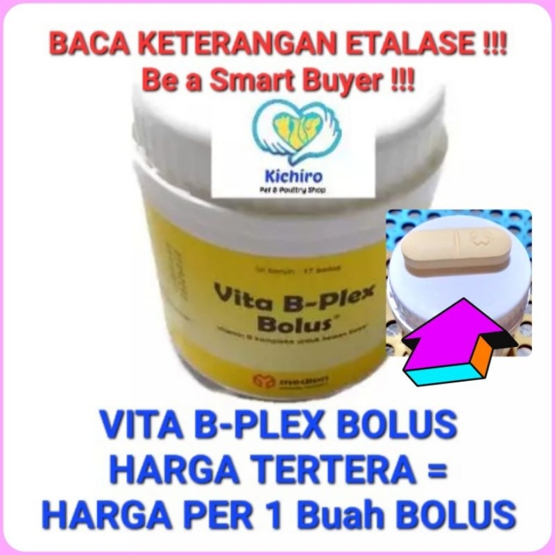 Harga Untuk 1 Bolus Vita B-Plex Bolus Sapi, Vitamin B Kompleks Medion B Plek Bolus