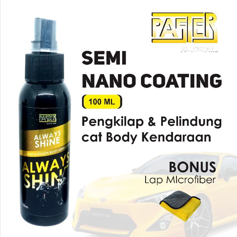 PASTER Pengkilap pelindung perawatan cat body mobil motor semi nano ceramic coating terbaik