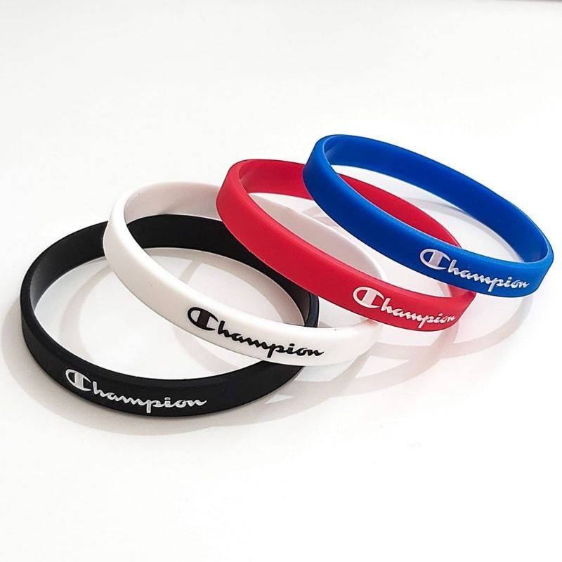 gelang karet champion bracelet pria wanita silicon rubber