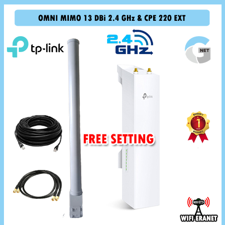 Paket Omni Mimo 10 dBi 2.4 Ghz & TP LINK CPE220 EXT