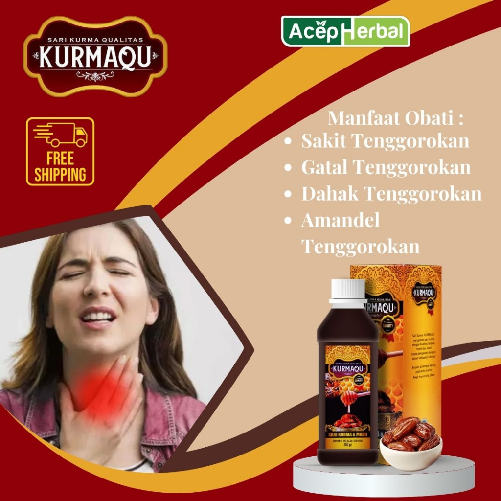 Obat Sakit Tenggorokan, Amandel Tenggorokan, Gatal Tenggorokan, Dahak Tenggorokan Atasi Dengan KURMA