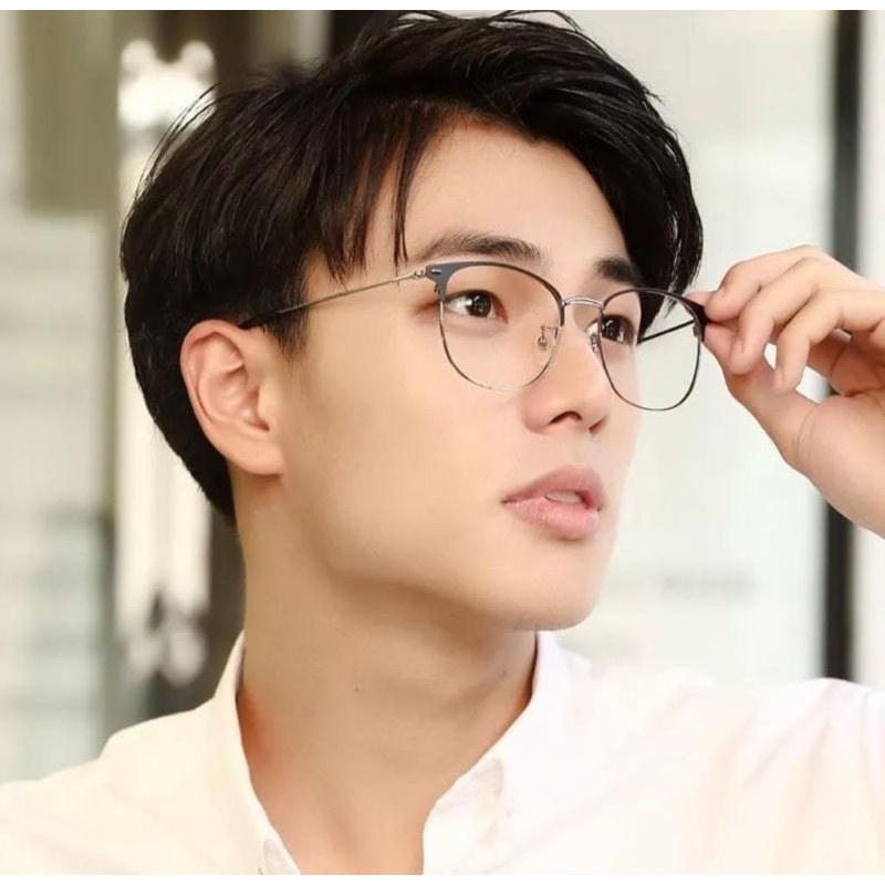 Frame Kacamata Bulat Metal Unisex