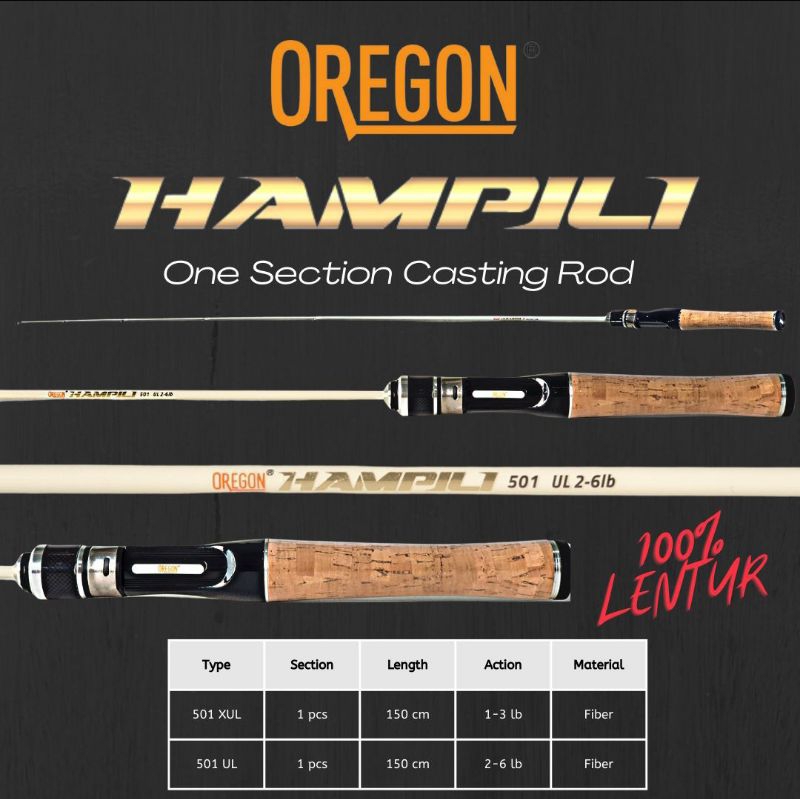 Joran Spinning Carbon Oregon Hampili 501 AP