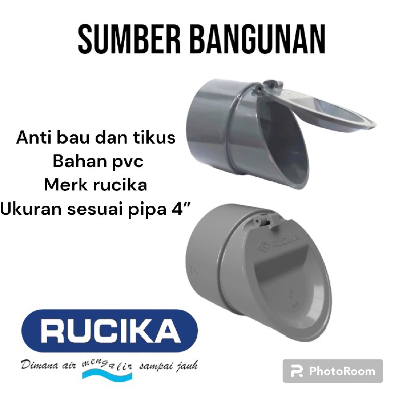 BACKFLOW VALVE 4” PVC RUCIKA