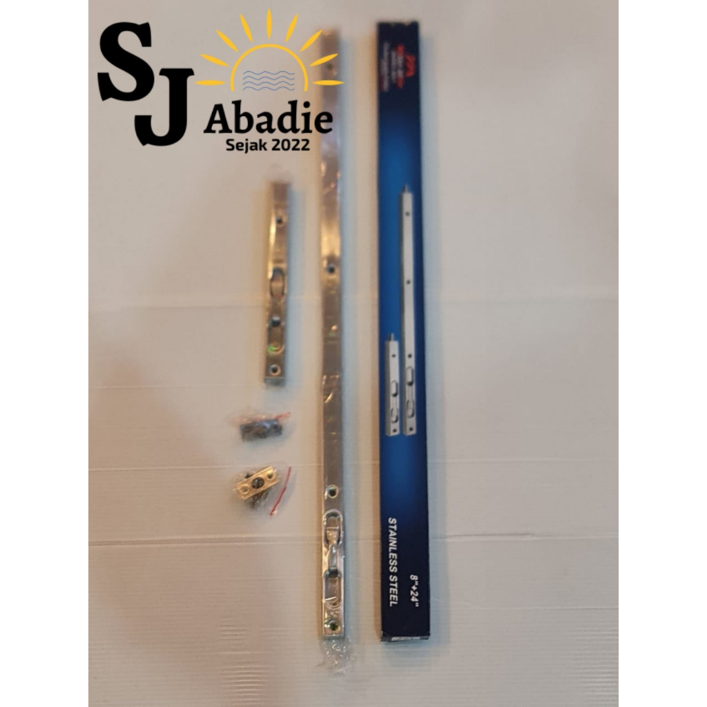 (1 SET) Grendel Tanam MULLER Stainless Steel Flush Bolt 815 Set 24 + 8 Inch | SJ ABADIE |