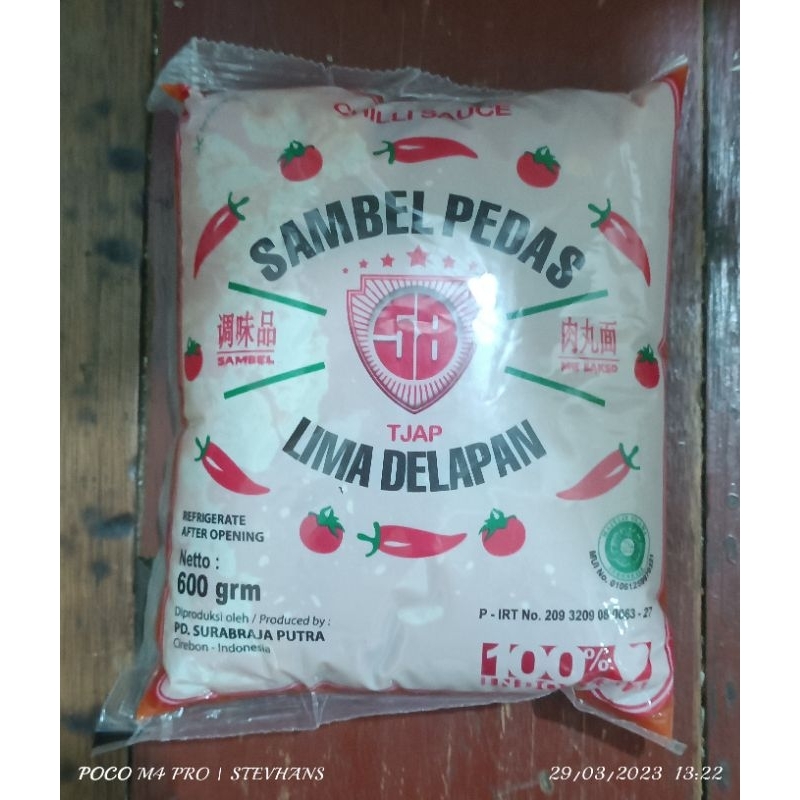 

Sambel Pedas Tjap Lima Delapan