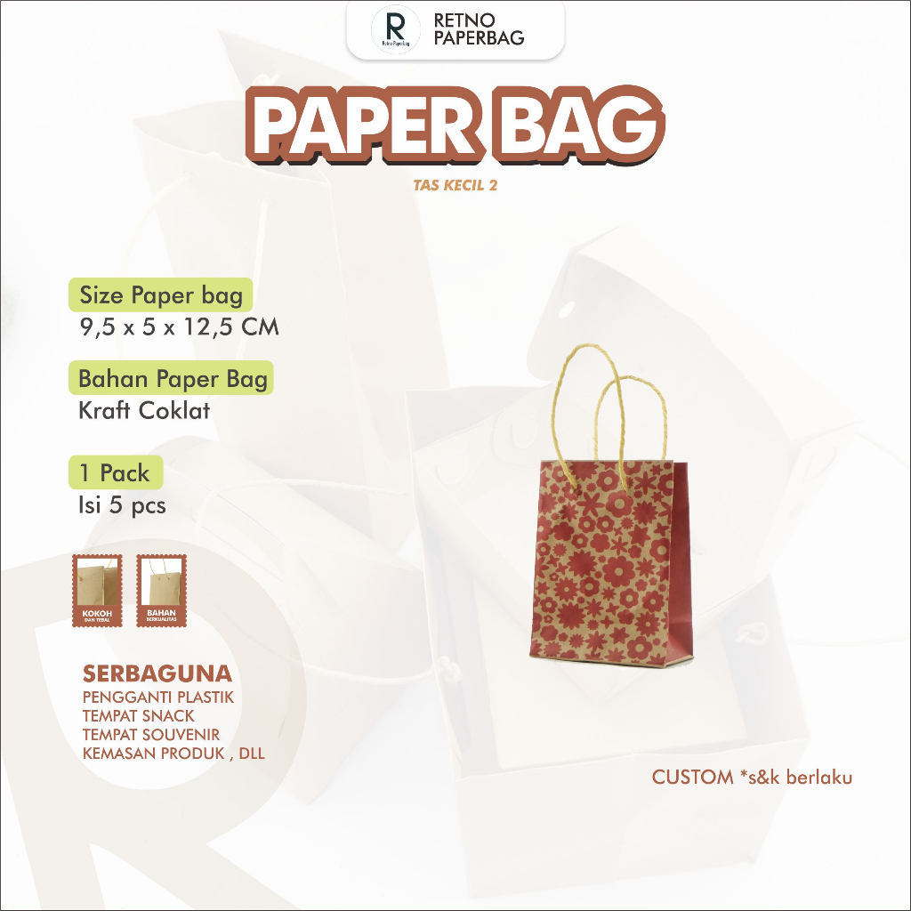 

Paper Bag Kecil Serbaguna Tas Snack Dan Souvenir-Retno Paperbag