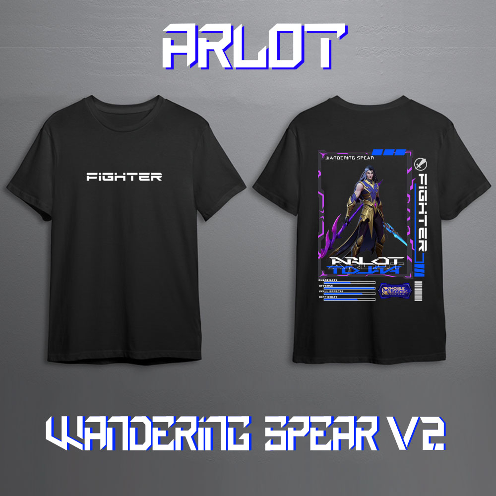 KAOS MOBILE LEGEND HERO ARLOT SKIN TERBARU KAOS GAMING MLBB ARLOT FIGHTER FULL SKIN TERBARU