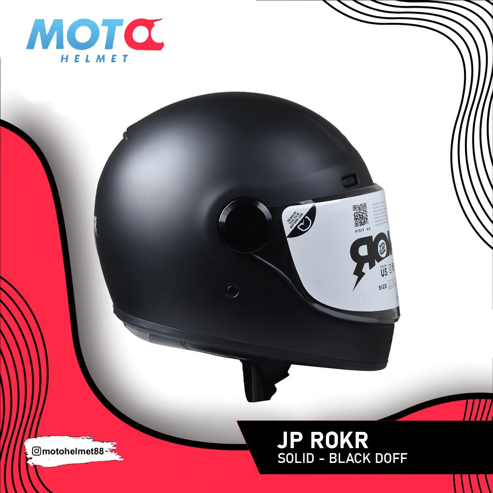 Helm Fullface Retro JP Rokr - Solid