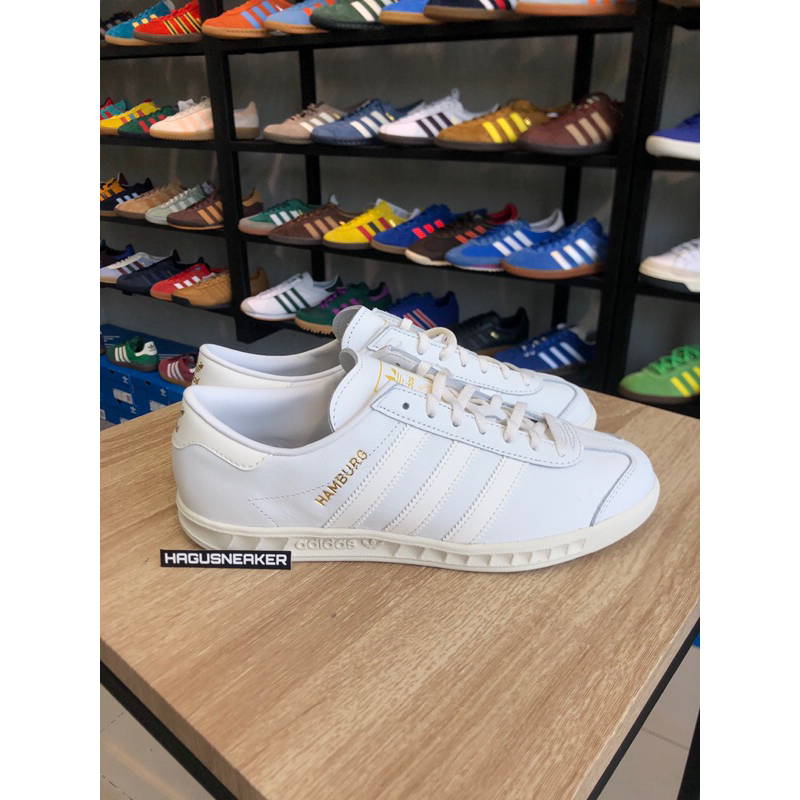 ADIDAS HAMBURG LEATHER [WHITE] #FX5671 HAGUSNEAKER GARANSI 100% ORIGINAL