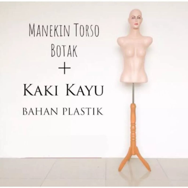 Manekin Torso Dewasa Krem Atau Patung Torso Dewasa / Manekin Cewek Kepala Tanpa Rambut