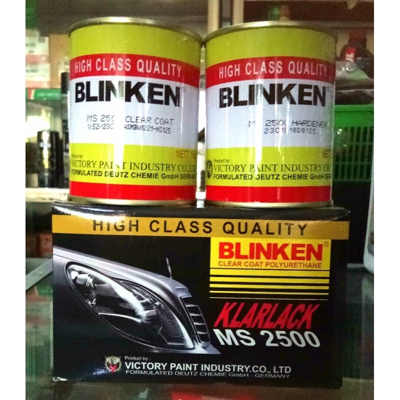 BLINKEN CLEAR COAT PU Vernis Kilap Klarlack, CLEAR MS2500 /SET 500ml Cat Duco Dico