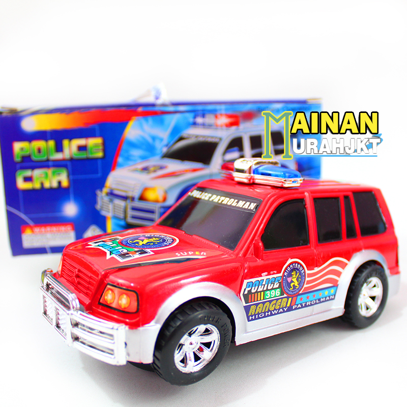 GROSIR MAINAN ANAK MURAH 209B POLICE CAR BO MOBIL MOBILAN POLISI MUSIK SIRINE LAMPU MENYALA