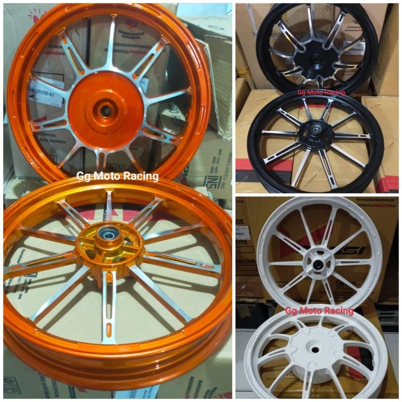 Velg Pelek Racing Motor Vrossi Kuma Vario 110 Beat Scoopy Spacy Genio Vario 125/150