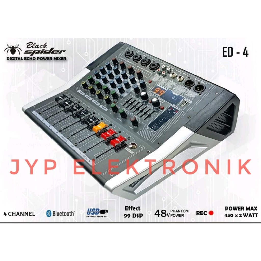 POWER MIXER BLACKSPIDER ED 4 / BLACK SPIDER ED4 4CHANNEL
