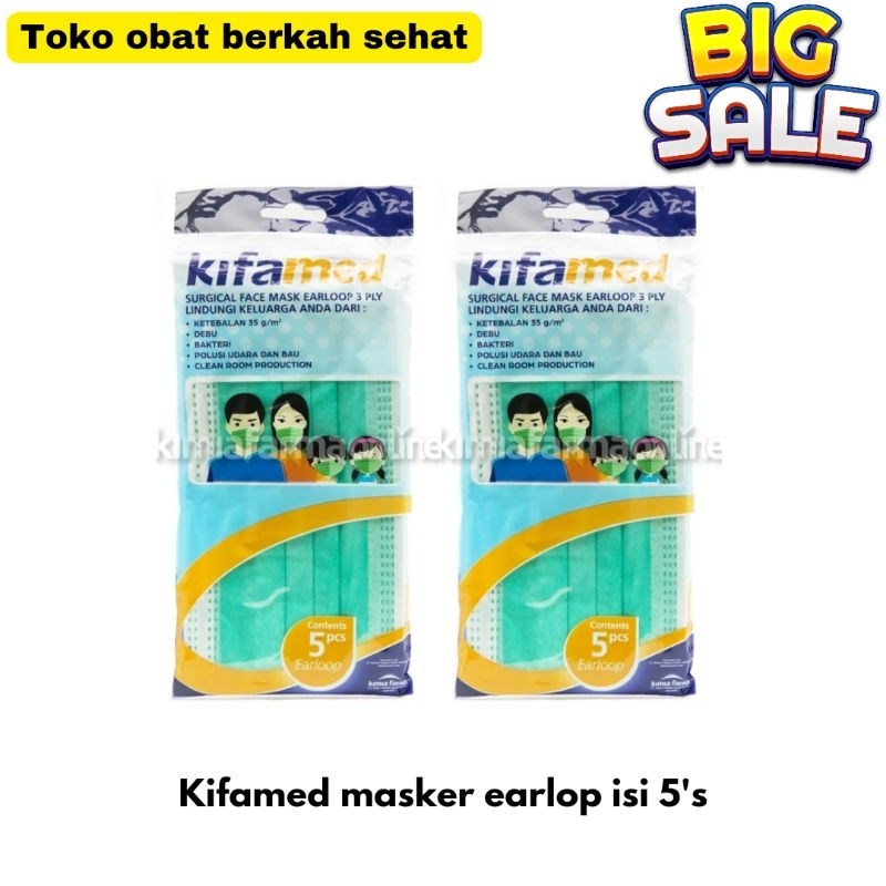 Masker Kifamed kimia Farma earlop 5's