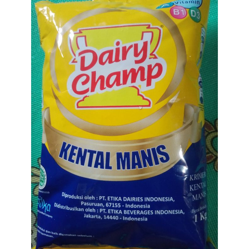 

1 kg Dairy Champ Susu Kental Manis Pouch/Krimer Kental Manis