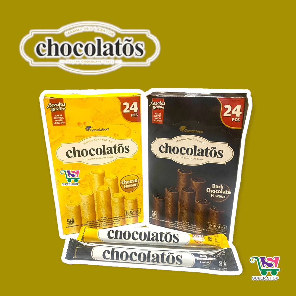 

Chocolatos Cheese / Dark Wafer Roll BOX (isi 24 pcs)