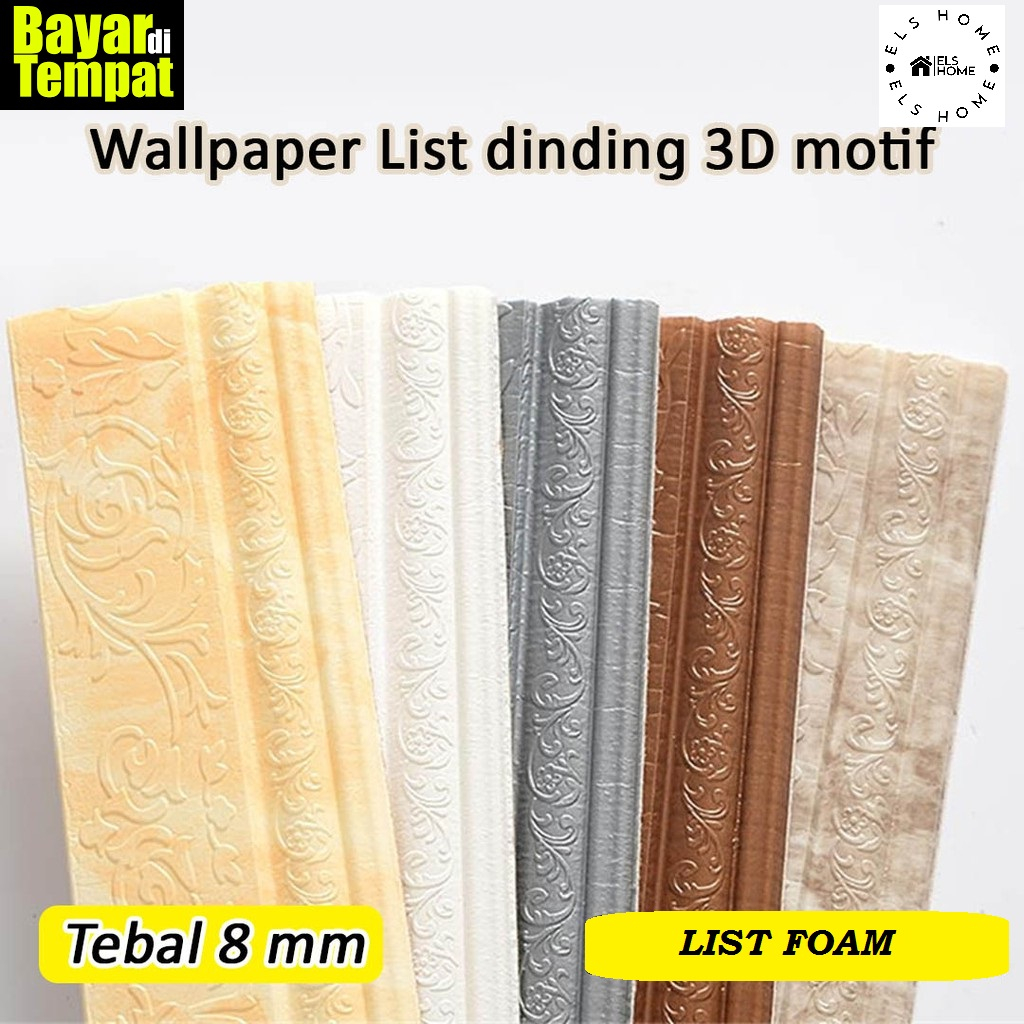 List Dinding Wallpaper / Wallborder Foam 3D /Wallpaper List Foam Stiker Dinding 2,3 meter