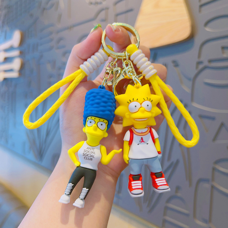 Gantungan Kunci The Simpsons Keychain Karakter Boneka Kartun Homer Lisa Bart Simpsons