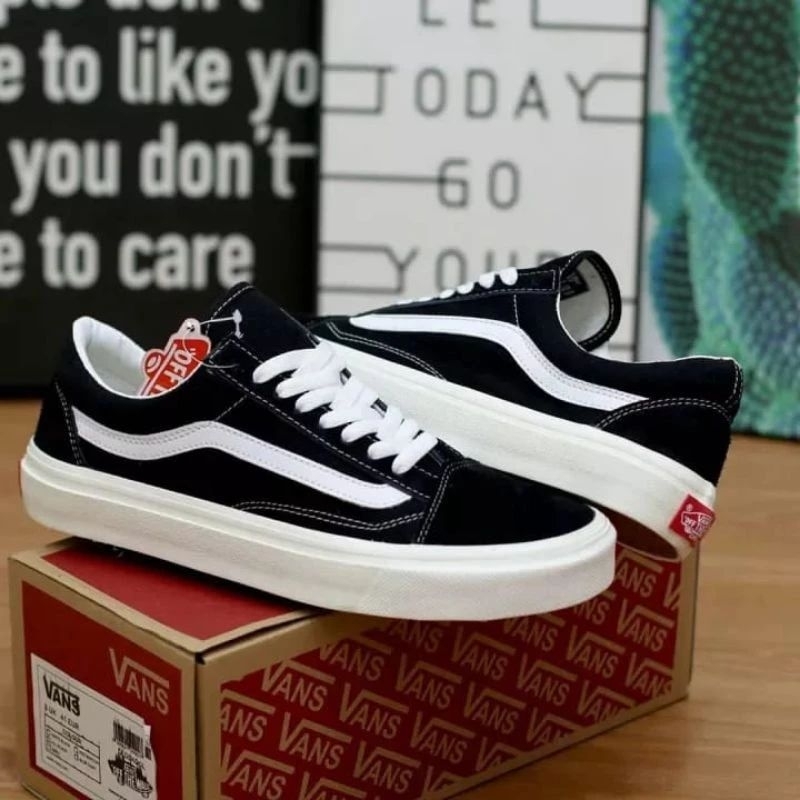 Sepatu Vans Import Vans Oldskool Black White Og Ivory Old Skool