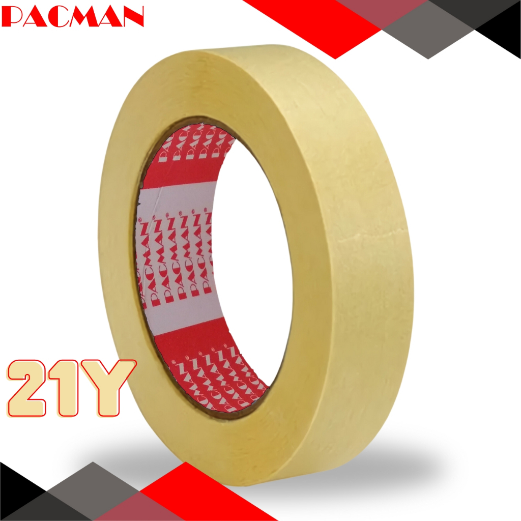

1 inchi x 21 Masking tape Pacman original 100% lakban kertas murah berkualitas