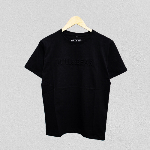 Kaos Pull and Bear Logo Timbul Embos Pria Wanita | Baju Kaos Distro Bandung