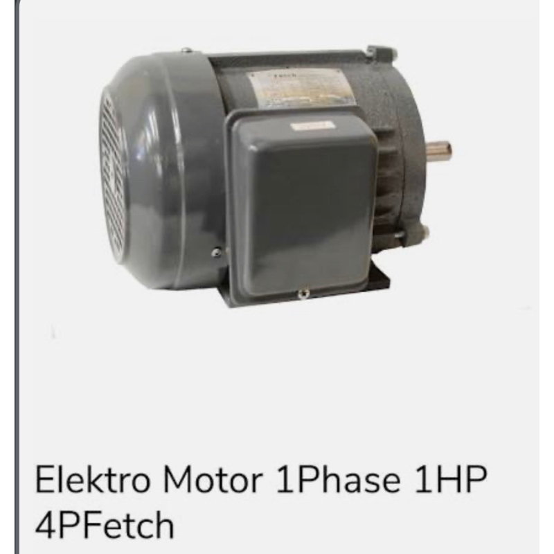 DINAMO PENGGERAK FETCH DINAMO PENGGERAK SHARK 1HP 1 PHASE 1400RPM