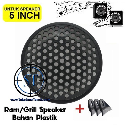 Ram Speaker 5" Inch Plastik / Grill Cover Speaker 5" Plastik Bulat 5inch Jaring Pelindung Penutup