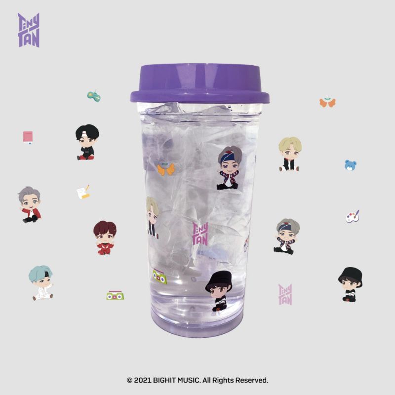 (READY) TINYTAN REUSABLE CLEAR TRUMBLER OFFICIAL GOODS